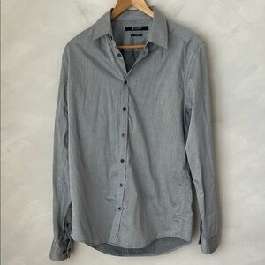 Tiger of Sweden button down shirt Steel 8 grey dot cotton size 41 medium